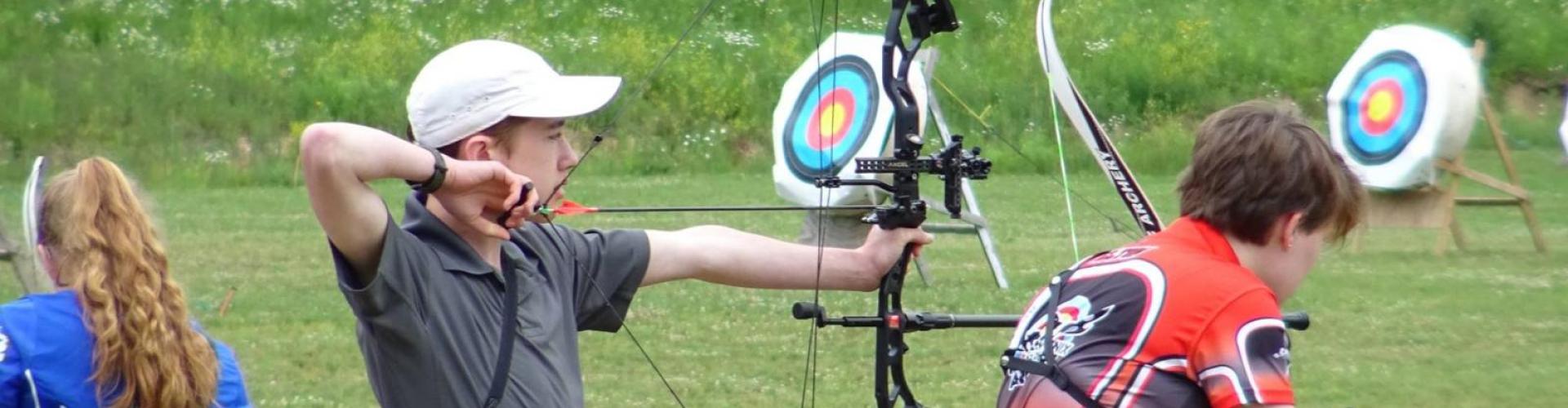 Archers at one of the Demmer Center outdoor target ranges