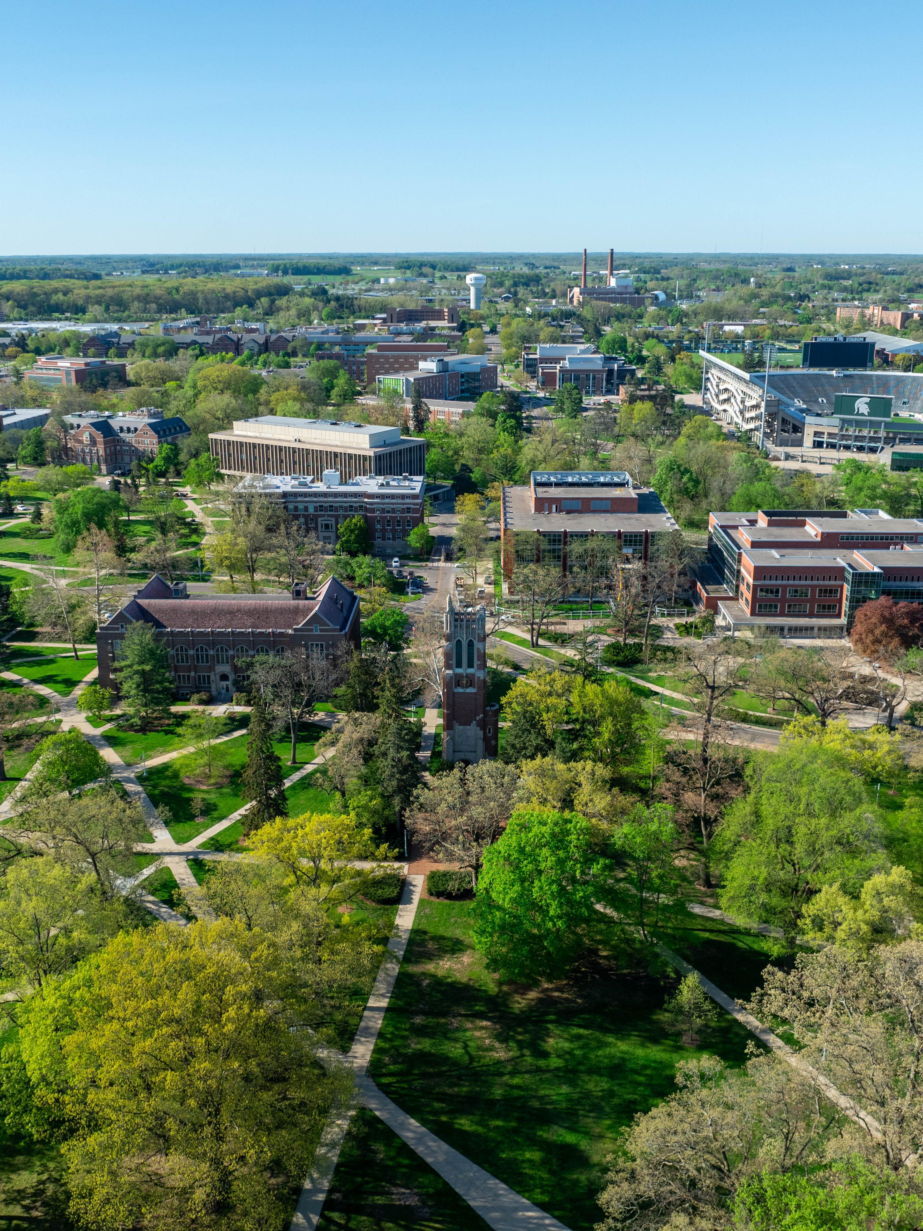 Drone photo of campus