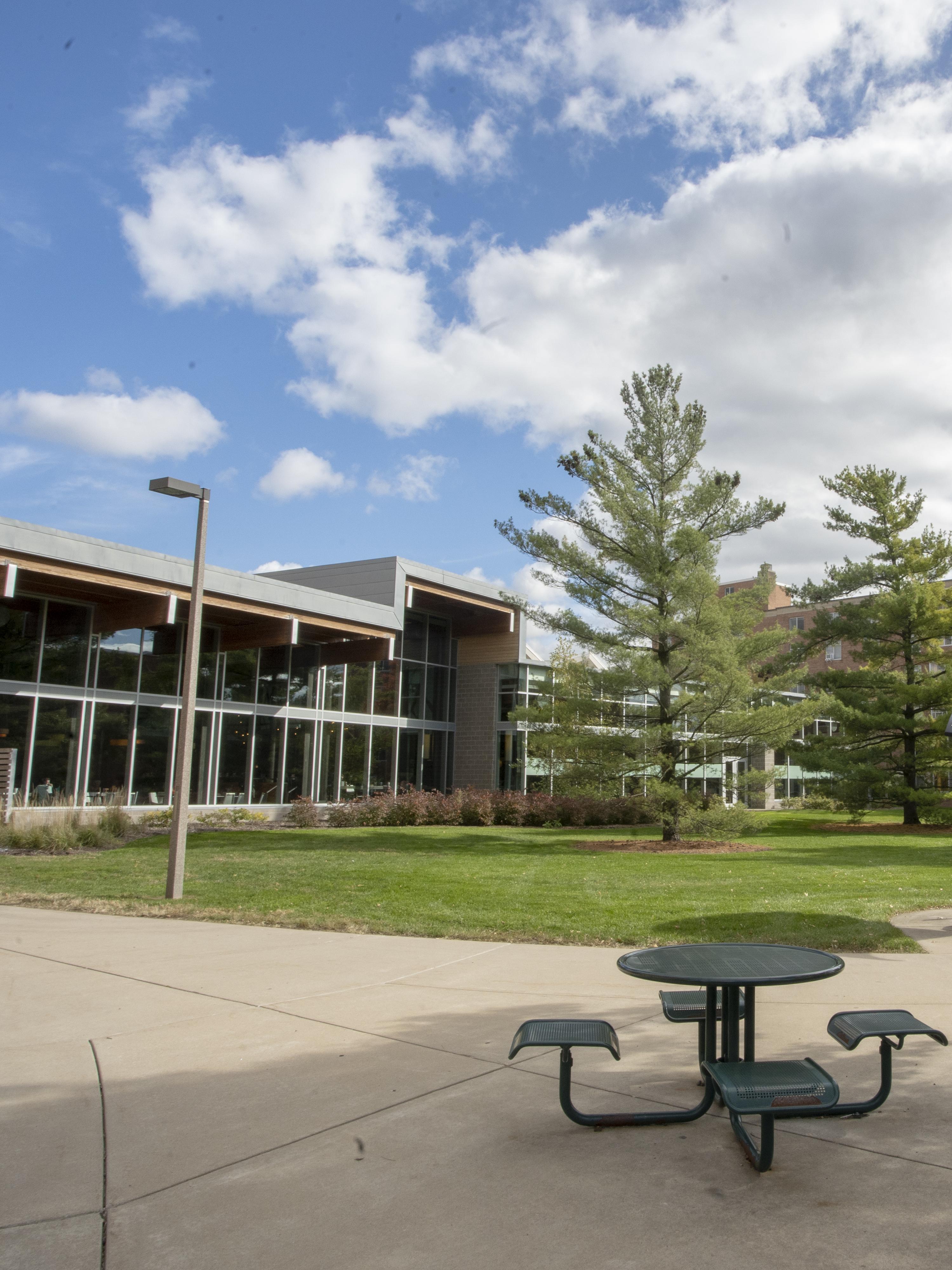 South dining hall in summer